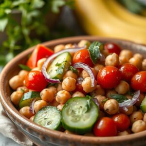 Mediterranean Chickpea Salad - Vegetarian - Frenchynosh