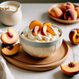 Luscious Peach and Cottage Cheese Delight - Low Fat - Frenchynosh