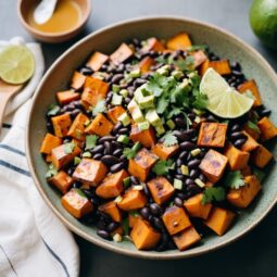 Southwestern Sweet Potato and Black Bean Harmony - Vegan - Frenchynosh