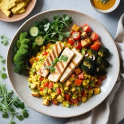 Veggie-Packed Tofu Scramble - Vegan - Frenchynosh