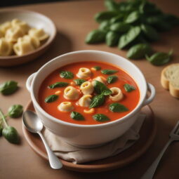 Hearty Tomato Tortellini and Spinach Soup - Vegetarian - Frenchynosh