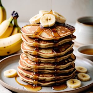 Hearty Banana Oatmeal Pancakes - Vegetarian - Frenchynosh