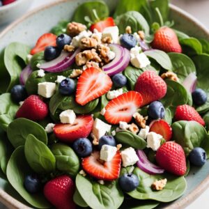 Summer Berry Spinach Delight - Vegetarian - Frenchynosh