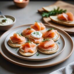 Elegant Salmon Blini Bites - Kosher - Frenchynosh