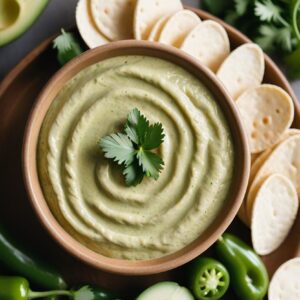 Spicy Cilantro Jalapeno Hummus Dip - Vegan - Frenchynosh