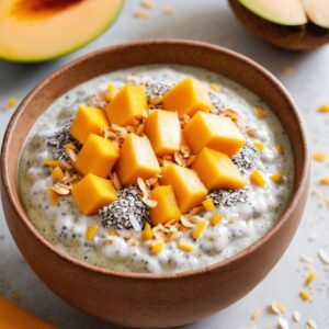 Tropical Bliss Coconut Mango Chia Pudding - Vegan - Frenchynosh