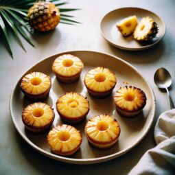 Tropical Delight Coconut Pineapple Upside-Down Cupcakes - Vegetarian - Frenchynosh