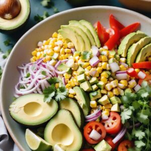 Zesty Corn and Avocado Summer Salad - Gluten Free - Frenchynosh