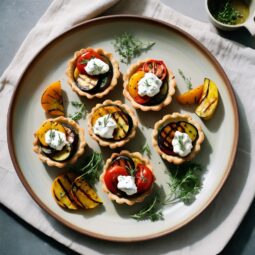 Seasonal Harvest Vegetable Tartlets with Herbed Goat Cheese - Vegetarian - Frenchynosh