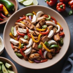 Healthy Chicken Fajitas with Peppers and Onions - Low Sugar - Frenchynosh