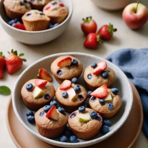 Harvest Fruit Whole Wheat Mini Muffins - Vegetarian - Frenchynosh