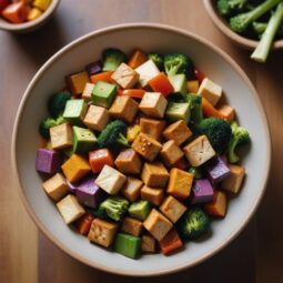 Rainbow Veggie Tofu Stir-Fry - Vegan - Frenchynosh