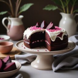 Decadent Beetroot Chocolate Cake with Luscious Coconut Frosting - Vegan - Frenchynosh