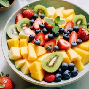 Refreshing Summer Fruit Salad with Mint - Vegan - Frenchynosh