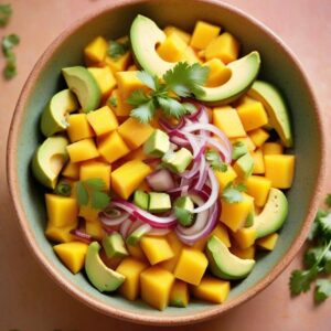 Tropical Mango-Avocado Fusion Salsa - Vegan - Frenchynosh