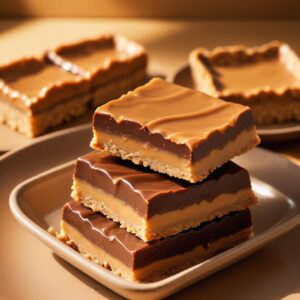 Heavenly No-Bake Peanut Butter Chocolate Bars - Vegetarian - Frenchynosh