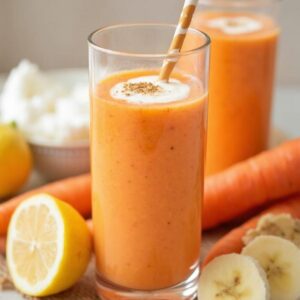 Sunshine Carrot Ginger Smoothie - Vegetarian - Frenchynosh