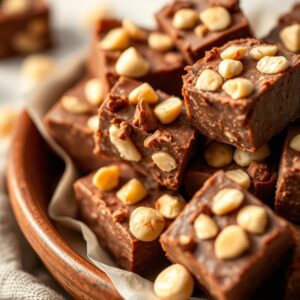 Decadent Chocolate Macadamia Nut Fudge - Vegetarian - Frenchynosh