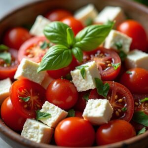 Summer Fresh Cottage Cheese and Cherry Tomato Medley - Vegetarian - Frenchynosh