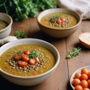 Hellenic Hearty Lentil-Tomato Soup - Vegan - Frenchynosh