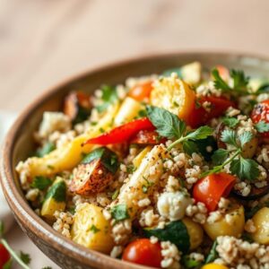 Organic Herbed Quinoa and Roasted Veggie Medley - Vegan - Frenchynosh