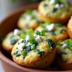 Savory Spinach and Feta Muffins - Vegetarian - Frenchynosh