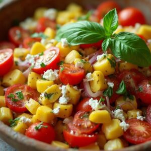 Smoky Corn and Heirloom Tomato Garden Salad - Vegetarian - Frenchynosh