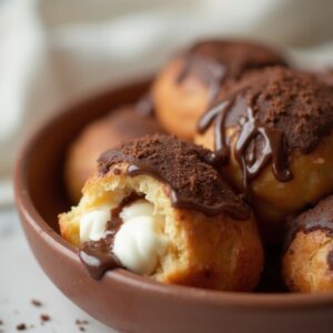 Luxurious Hot Chocolate Profiteroles - Vegetarian - Frenchynosh