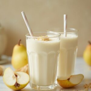 Autumn Bliss Pear and Ginger Smoothie - Vegetarian - Frenchynosh