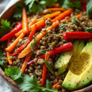 Harvest Roasted Veggie and Lentil Salad - Vegetarian - Frenchynosh